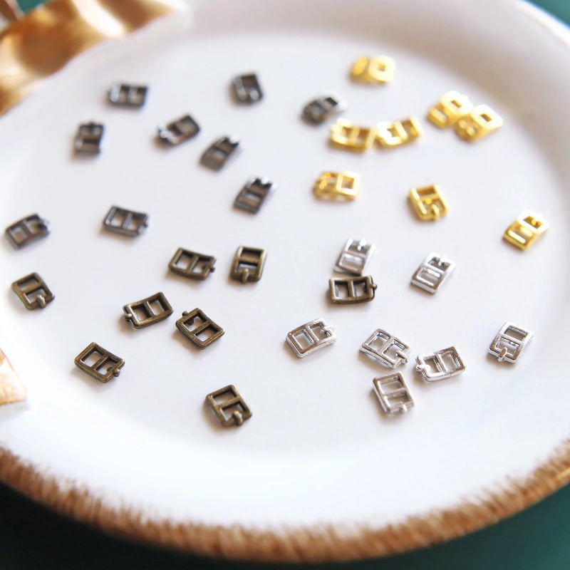 Peachcor 2mm / 0.08'' (Inner Diameter) Super Tiny Buckles, Doll Clothes Buckles, Mini Buckles, in 4 colors, Perfect for Doll Clothes Sewing Projects (20pcs) - Image 4